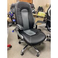 Кресло 'Ralph' PRCh1 PU (рег. подл.,искожа со вставкой)