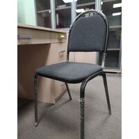 Стул РС01.00.00Л ткань серая с черным/ каркас черный