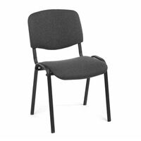 Стул РС01.00.10 (ИЗО) ткань 102 серая с черным/ каркас черный